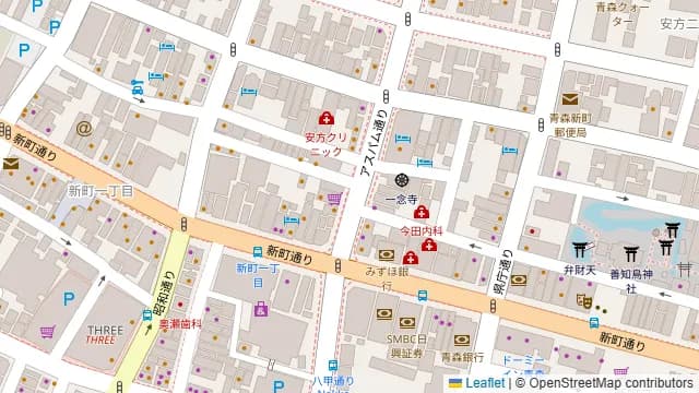 ひゃくしき 青森新町店の周辺地図