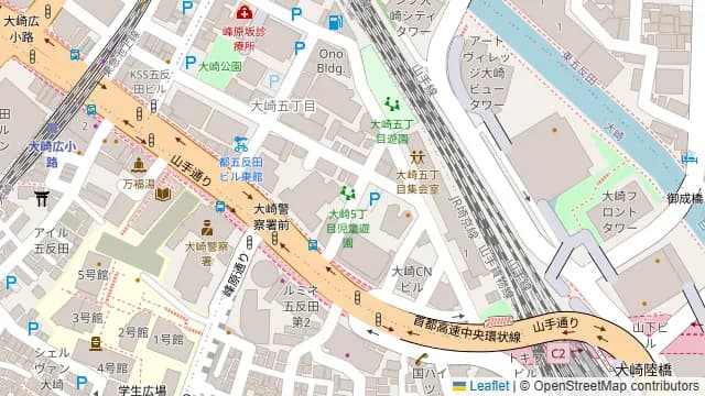 GOLDプラザ五反田の周辺地図