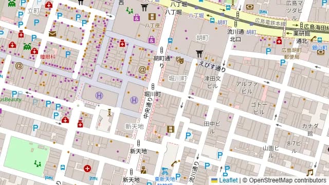 炭火焼肉 ごろう 流川店の周辺地図