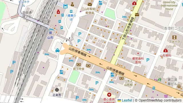 いろり家 山形駅店の周辺地図