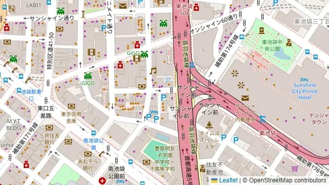 池袋FRIENDSパーティー「サンライズ」の周辺地図