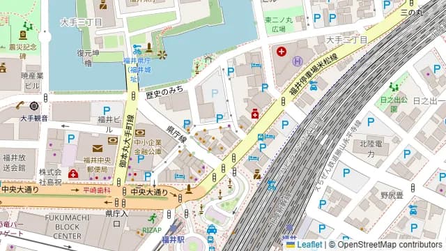 翠翔 福井駅前店の周辺地図