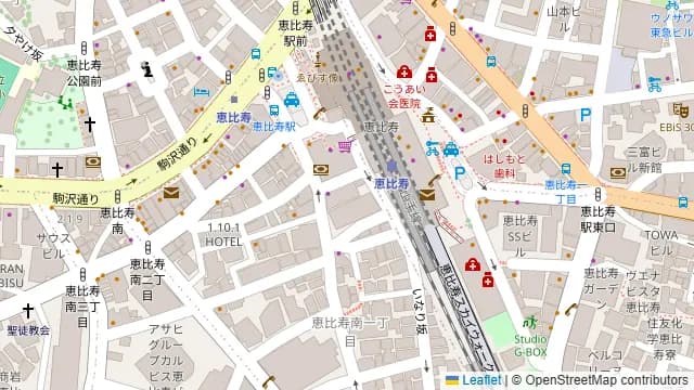 アジアン屋台バル クアトロ 恵比寿の周辺地図