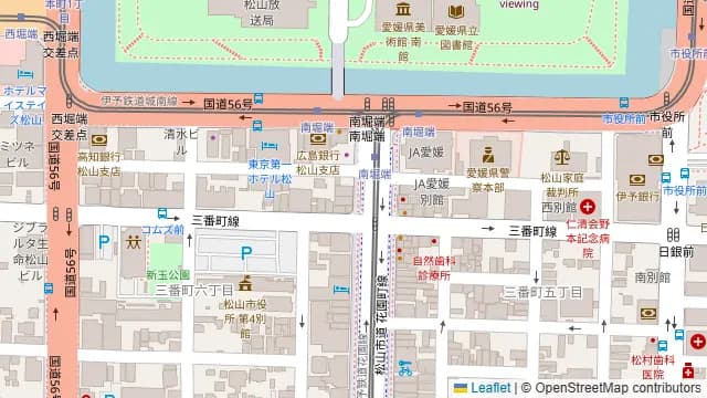 居酒屋あかり 松山花園店の周辺地図