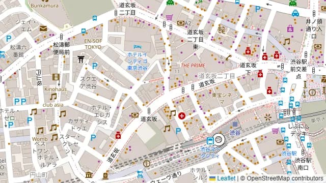 サルーテジャポン 渋谷店の周辺地図