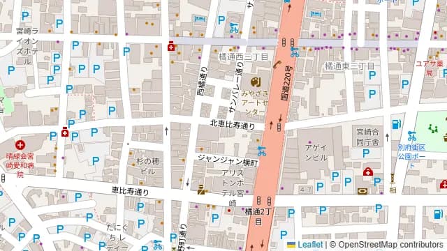 全席個室 居酒屋 九州料理 かこみ庵 宮崎橘通西店の周辺地図
