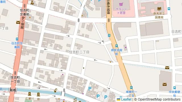 前橋ラウンジスペースの周辺地図