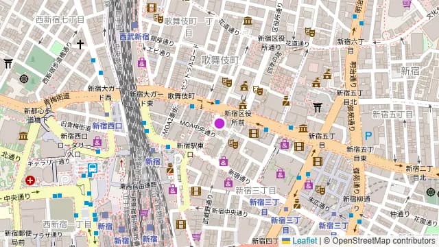 アミューズメント BAR Z1 新宿東口店の周辺地図