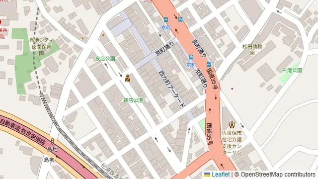 串と煮込みの元祖居酒屋 個室 門限やぶり 佐世保下京町店の周辺地図