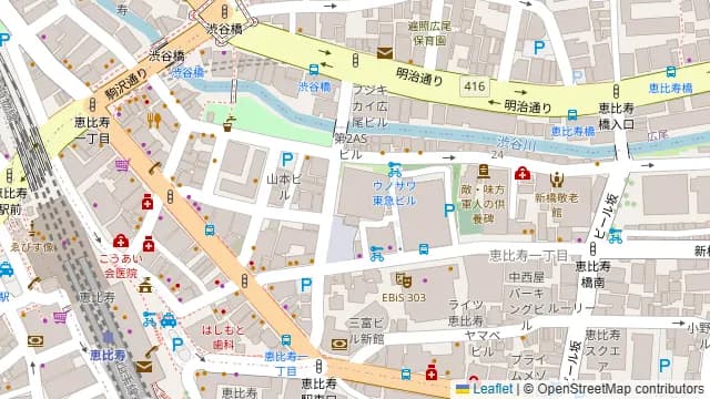 STUDIO VIZZ EBISUの周辺地図
