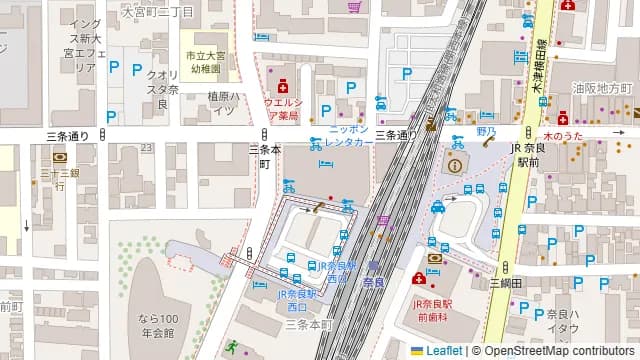 ホテル日航奈良の周辺地図