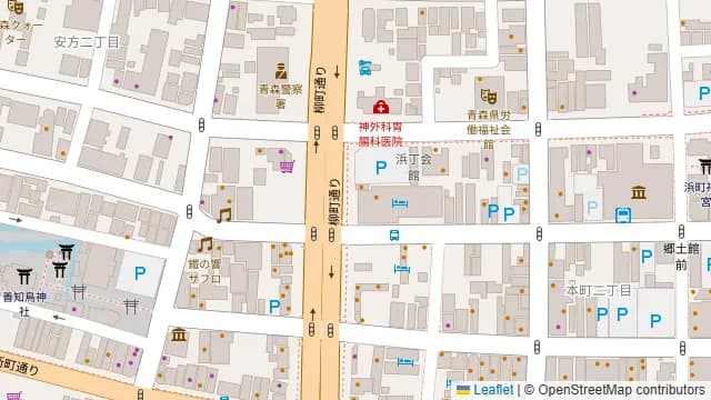 アートホテル青森 貸し会議室「王林」の周辺地図