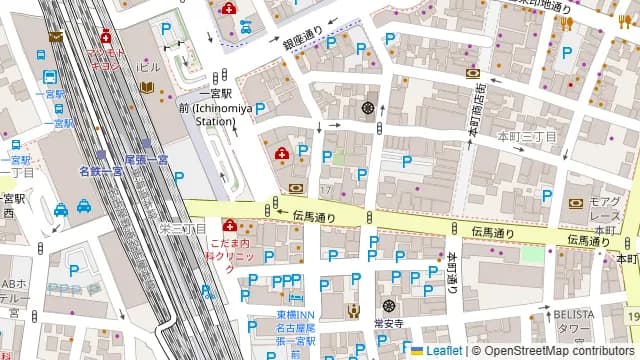寧々家 一宮駅前店の周辺地図