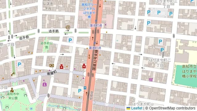 鶏十兵衛 高知店の周辺地図
