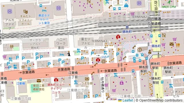 ヒレ肉の宝山 錦糸町店の周辺地図