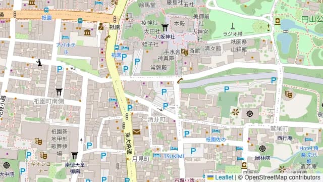 京都祇園茶寮の周辺地図