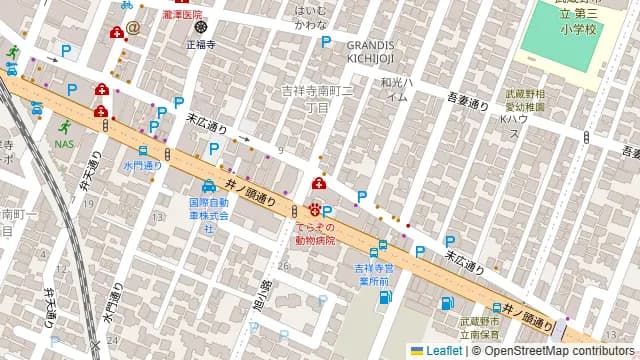 シンデレラフォトスタジオBlack&White 吉祥寺の周辺地図