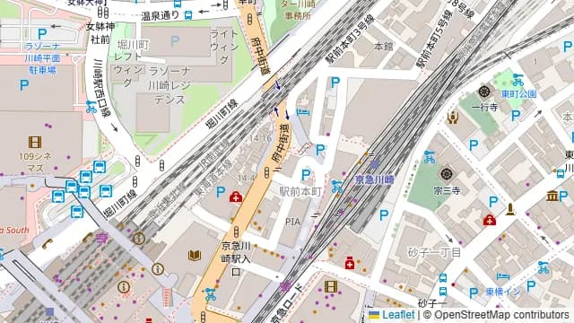 川崎会議室の周辺地図
