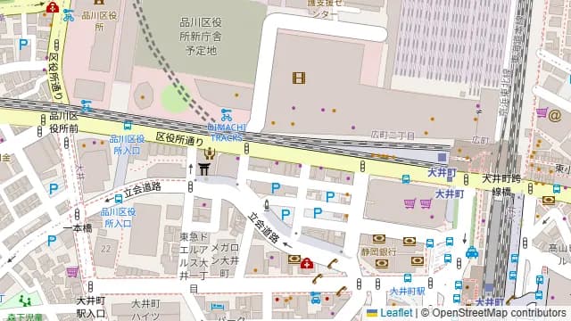 個室居酒屋 名物家 大井町店の周辺地図