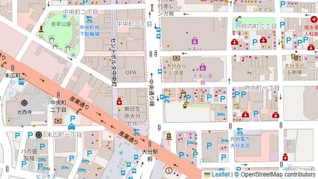雅庵(みやびあん) 大分中央町店の周辺地図