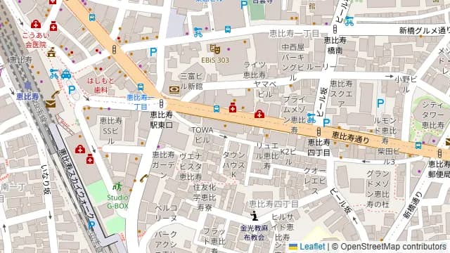 スシエビス 恵比寿本店の周辺地図