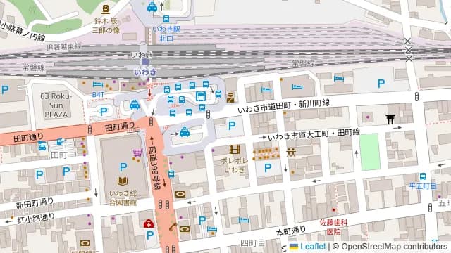 炭火焼鳥 鶏十兵衛 いわき店の周辺地図