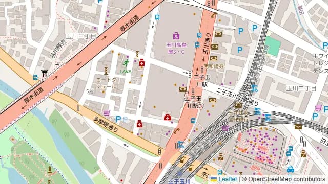 一軒家貸切ダイニング KADO二子玉川の周辺地図