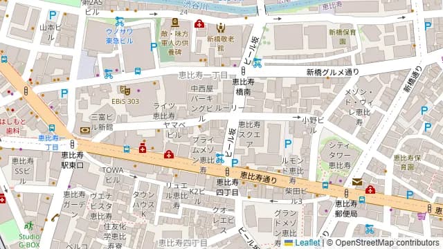 恵比寿 ZONAROSAの周辺地図