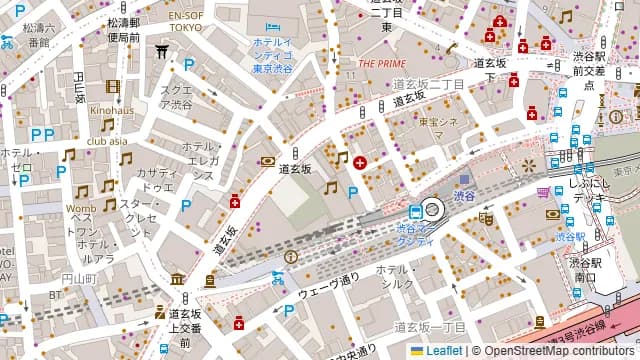 渋谷ガーデンスペース道玄坂店の周辺地図