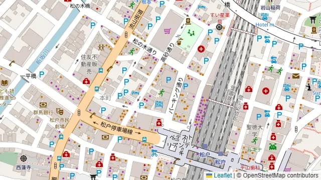 海鮮居酒屋 海王 松戸店の周辺地図