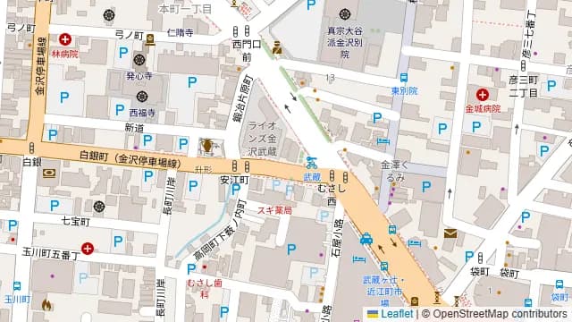 お気軽会議室 金沢安江町103号の周辺地図