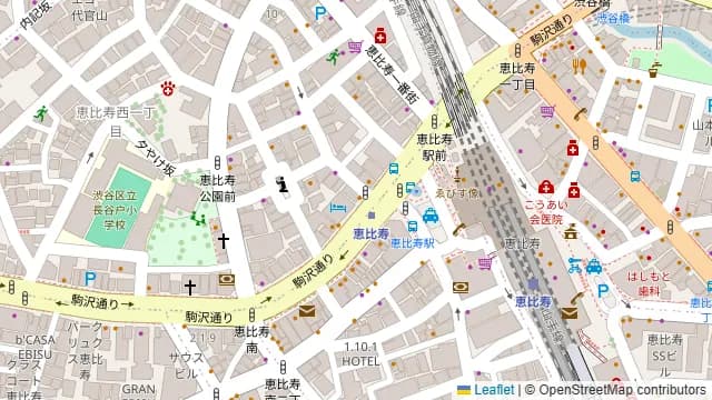 恵比寿ビストロ 猫も杓子もの周辺地図