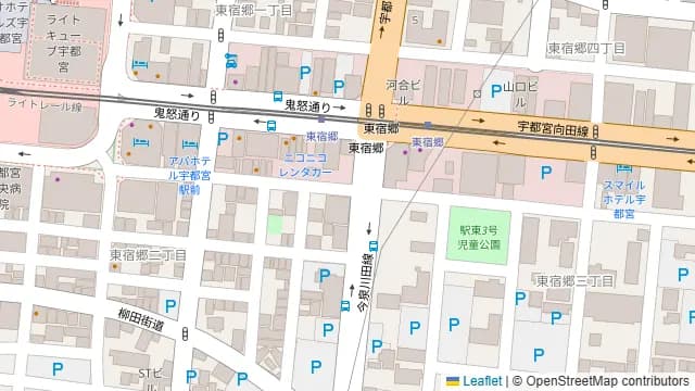 葵屋 宇都宮東口店の周辺地図