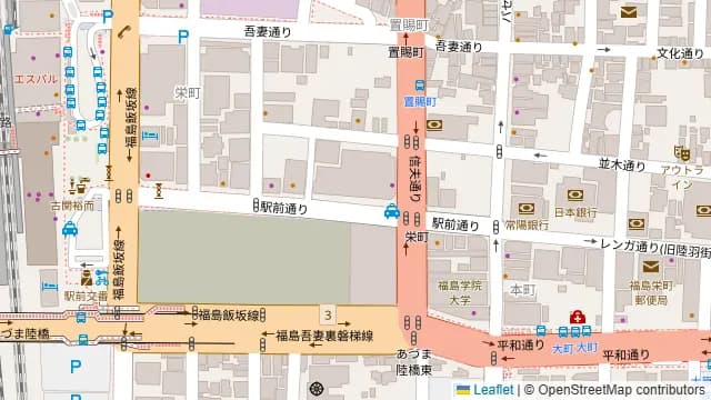 越後庵 輝庭 福島本店の周辺地図