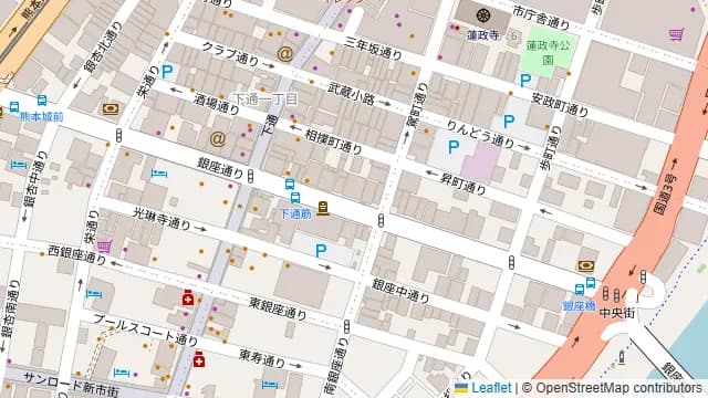 熊本バル ポテサラの周辺地図