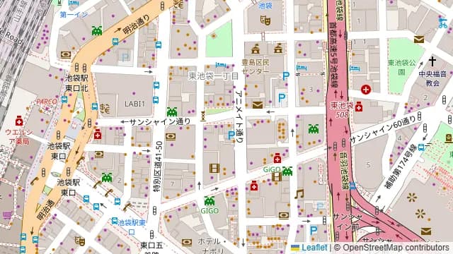 ちょい飲み酒場 イケバル サンシャイン通り店の周辺地図