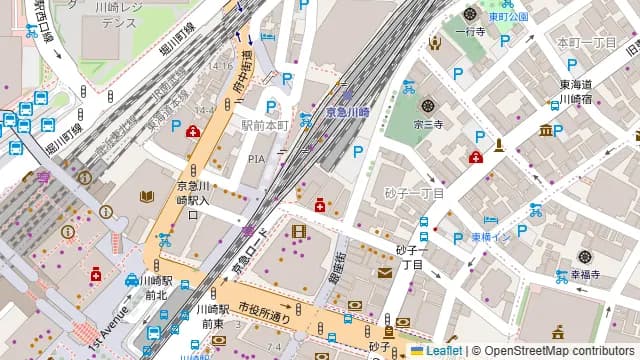 団欒 炎 京急川崎店の周辺地図