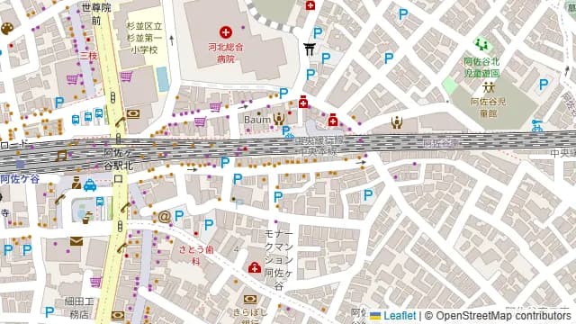 阿佐ヶ谷串バルの周辺地図