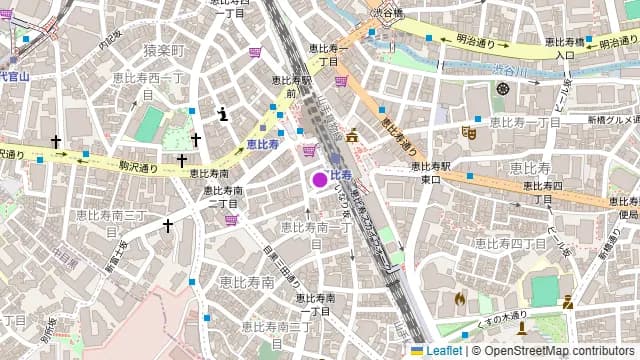 裏NO庭 恵比寿店の周辺地図