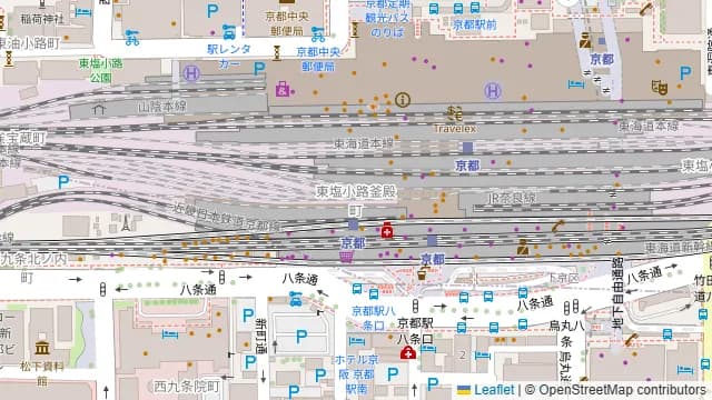 和食 浮橋(ホテルグランヴィア京都)の周辺地図