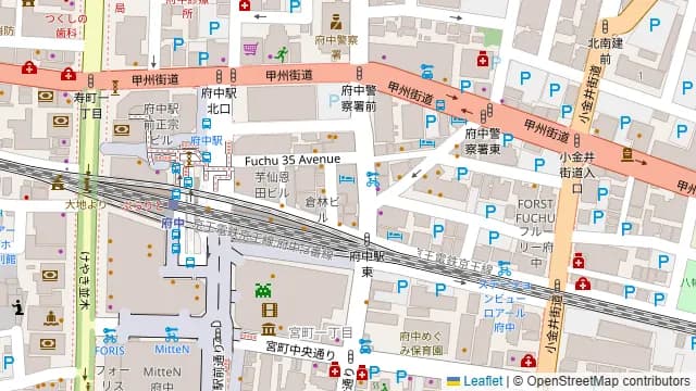 野菜巻き串居酒屋 縁 府中店の周辺地図