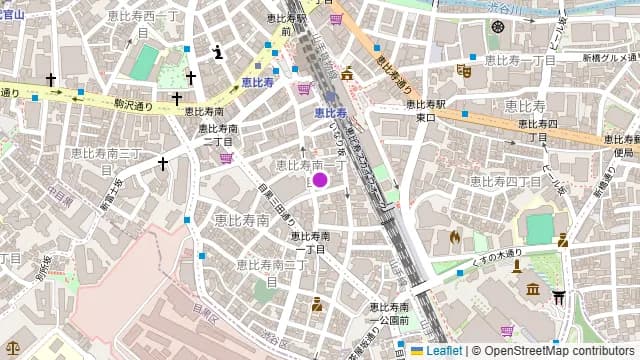 上越やすだ 恵比寿店の周辺地図