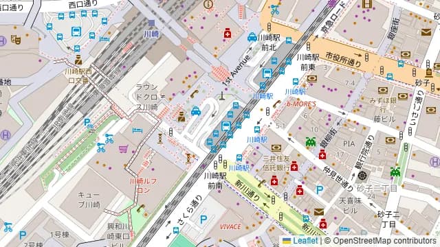 肉食べ放題BBQビアガーデン アトレ川崎店の周辺地図