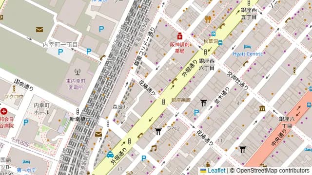 大阪焼肉・ホルモン ふたご 銀座店の周辺地図