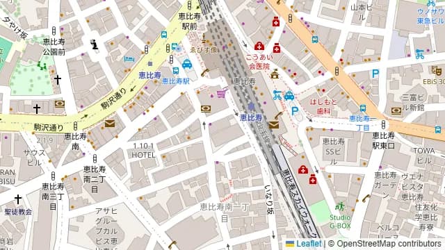アジアン屋台バル クアトロ 恵比寿の周辺地図
