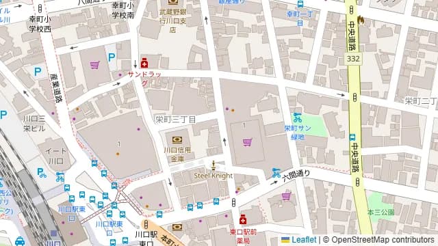 川口駅前とらのワークスペース303の周辺地図