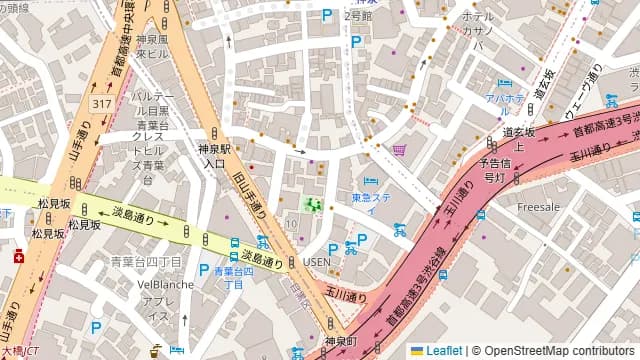 dot bridge渋谷神泉の周辺地図