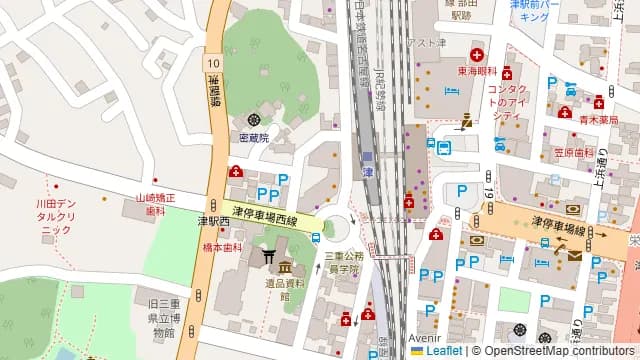 あぶり 津駅西口店の周辺地図