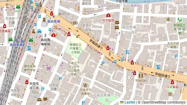 フラットリアの周辺地図
