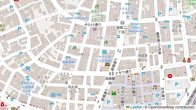 サクラカフェ&レストラン 池袋の周辺地図